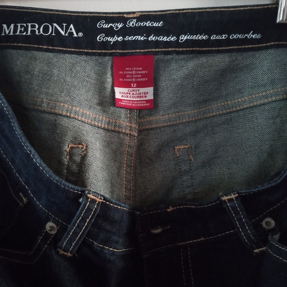 💙👖MERONA | Curvy Bootcut Jeans | Size 12 | Dark Blue Denim - Picture 3 of 7